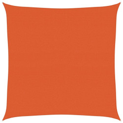 Żagiel przeciwsłoneczny, 160 g/m², kwadrat, pomarańcz, 4x4 m