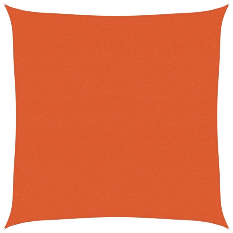 Żagiel przeciwsłoneczny, 160 g/m², kwadrat, pomarańcz, 4x4 m