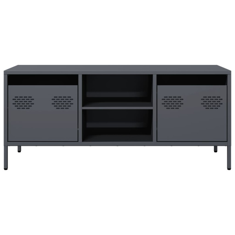 Szafka RTV, antracyt, 101,5x39x43,5 cm, stal walcowana na zimno
