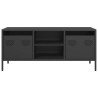 Szafka RTV, czarna, 101,5x39x43,5 cm, stal walcowana na zimno