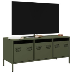 Szafka RTV, oliwkowa, 101,5x39x43,5 cm, stal walcowana na zimno