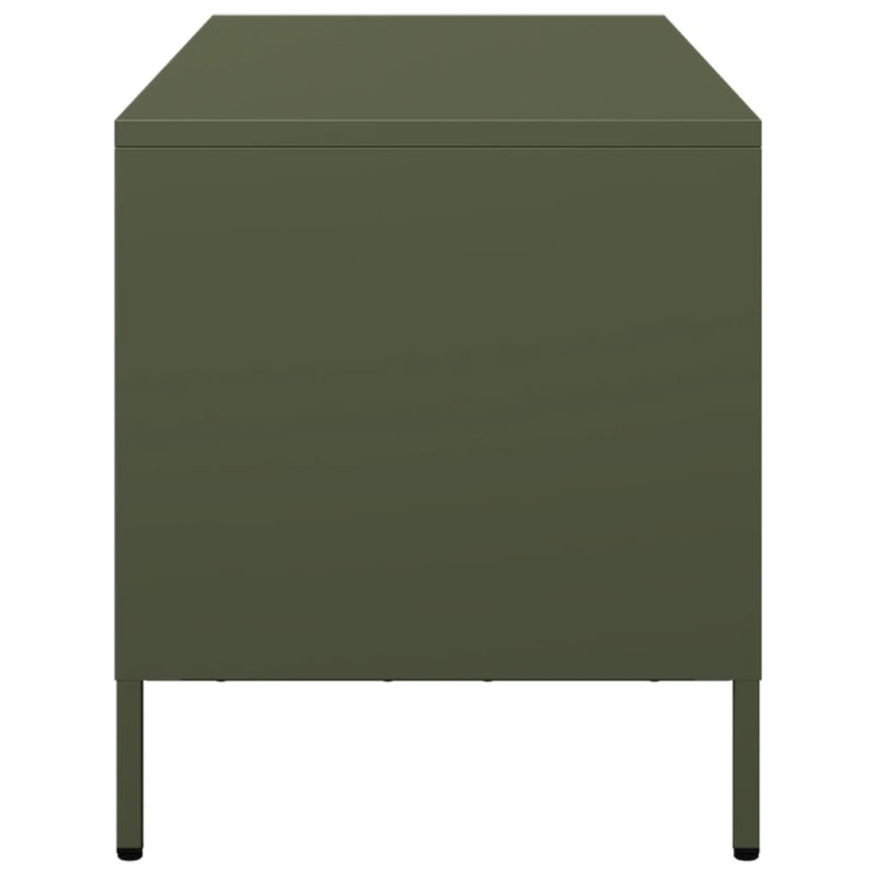 Szafka RTV, oliwkowa, 101,5x39x43,5 cm, stal walcowana na zimno