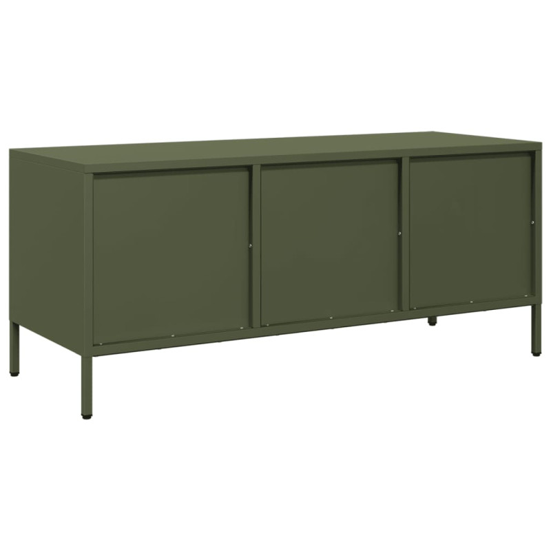 Szafka RTV, oliwkowa, 101,5x39x43,5 cm, stal walcowana na zimno