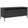 Szafka RTV, czarna, 101,5x39x43,5 cm, stal walcowana na zimno