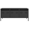 Szafka RTV, czarna, 101,5x39x43,5 cm, stal walcowana na zimno