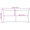 Żagiel przeciwsłoneczny, 160 g/m², niebieski, 2x4 m, HDPE