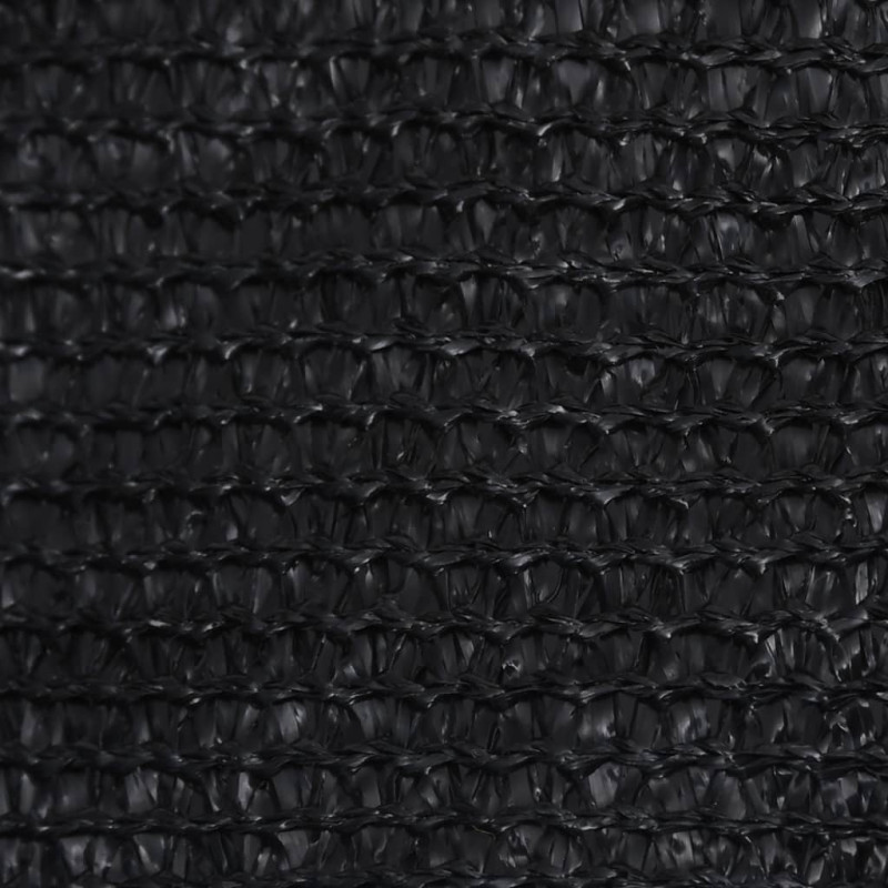 Żagiel przeciwsłoneczny, 160 g/m², czarny, 4x4x4 m, HDPE