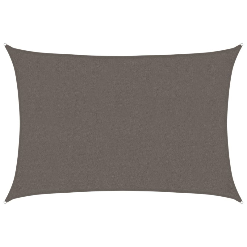 Żagiel przeciwsloneczny, 160 g/m², antracytowy, 2,5x4 m, HDPE