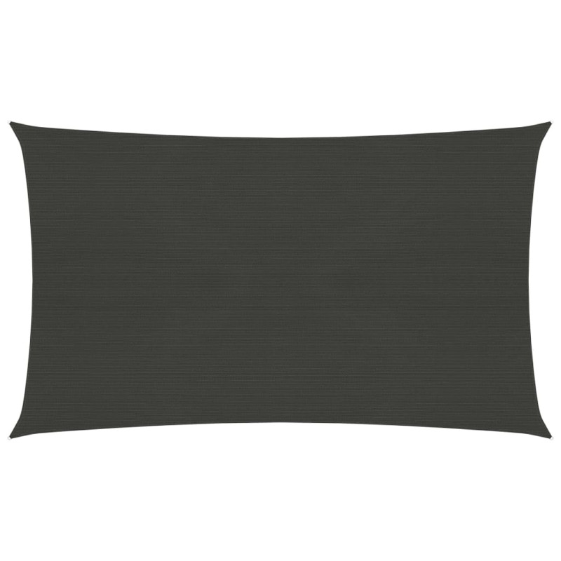 Żagiel przeciwsłoneczny, 160 g/m², antracytowy, 3x5 m, HDPE