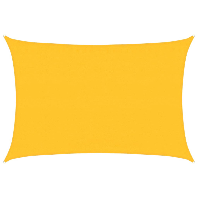 Żagiel przeciwsłoneczny, 160 g/m², żółty, 3,5x4,5 m, HDPE