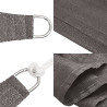 Żagiel przeciwsłoneczny, 160 g/m², antracyt, 4,5x4,5x4,5m, HDPE