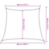 Żagiel przeciwsłoneczny, 160 g/m², antracytowy, 4/5x4 m, HDPE