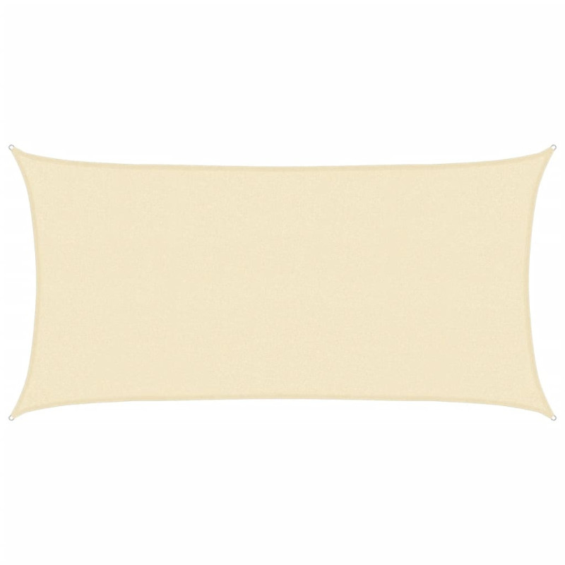Żagiel przeciwsłoneczny, 160 g/m², kremowy, 2x3,5 m, HDPE