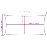 Żagiel przeciwsłoneczny, 160 g/m², kremowy, 2x3,5 m, HDPE