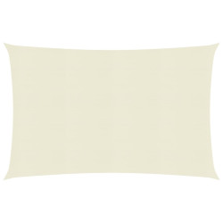 Żagiel przeciwsłoneczny, 160 g/m², kremowy, 3x5 m, HDPE