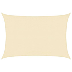 Żagiel przeciwsłoneczny, 160 g/m², kremowy, 3,5x4,5 m, HDPE