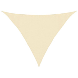 Żagiel przeciwsłoneczny, 160 g/m², kremowy, 3,5x3,5x4,9 m, HDPE