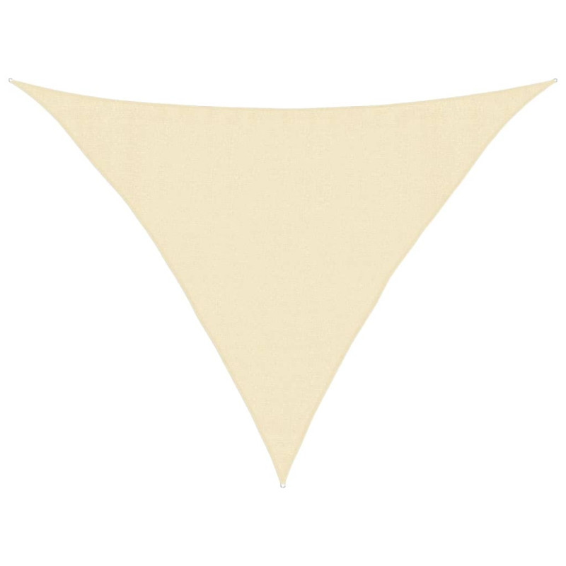 Żagiel przeciwsłoneczny, 160 g/m², kremowy, 3,5x3,5x4,9 m, HDPE