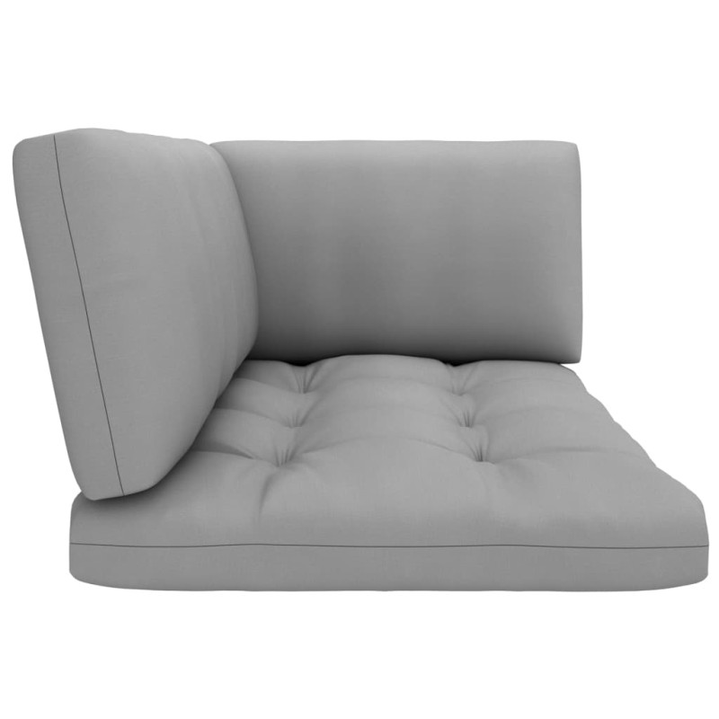 Sofa 2-osobowa z palet, z poduszkami, czarna, drewno sosnowe