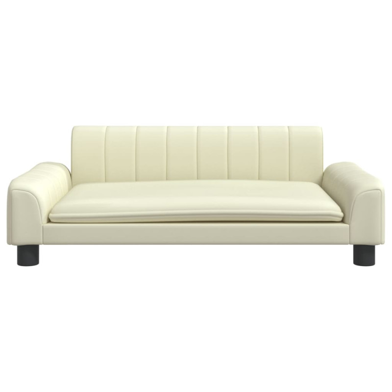 Sofa dla dzieci, kremowa, 90x53x30 cm, sztuczna skóra