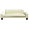 Sofa dla dzieci, kremowa, 90x53x30 cm, sztuczna skóra