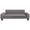 Sofa dla dzieci, szara, 90x53x30 cm, sztuczna skóra