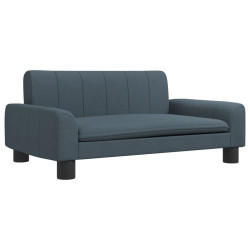Sofa dla dzieci, ciemnoszara, 70x45x30 cm, obita tkaniną