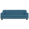 Sofa dla dzieci, niebieska, 90x53x30 cm, aksamit