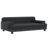 Sofa dla dzieci, czarna, 90x53x30 cm, sztuczna skóra