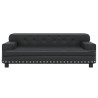 Sofa dla dzieci, czarna, 90x53x30 cm, sztuczna skóra