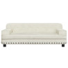 Sofa dla dzieci, kremowa, 90x53x30 cm, aksamit