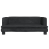 Sofa dla dzieci, czarna, 80x45x30 cm, aksamit