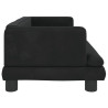 Sofa dla dzieci, czarna, 80x45x30 cm, aksamit