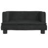 Sofa dla dzieci, czarna, 60x40x30 cm, aksamit