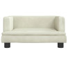 Sofa dla dzieci, kremowa, 60x40x30 cm, aksamit