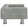 Sofa dla dzieci, jasnoszara, 50x40x26,5 cm, aksamitna