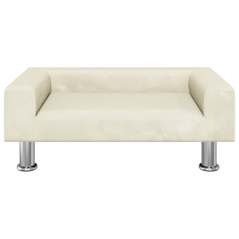 Sofa dla dzieci, kremowa, 70x45x26,5 cm, aksamitna
