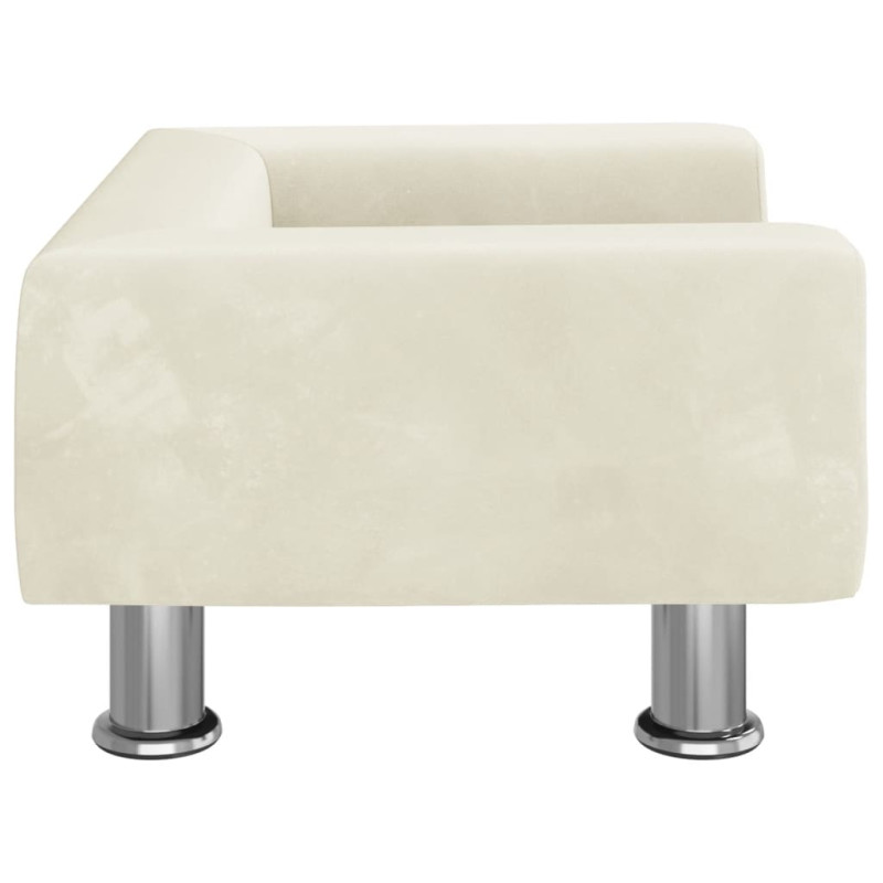 Sofa dla dzieci, kremowa, 50x40x26,5 cm, aksamitna