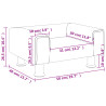Sofa dla dzieci, kremowa, 50x40x26,5 cm, aksamitna