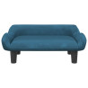 Sofa dla dzieci, niebieska, 70x40x24 cm, aksamit