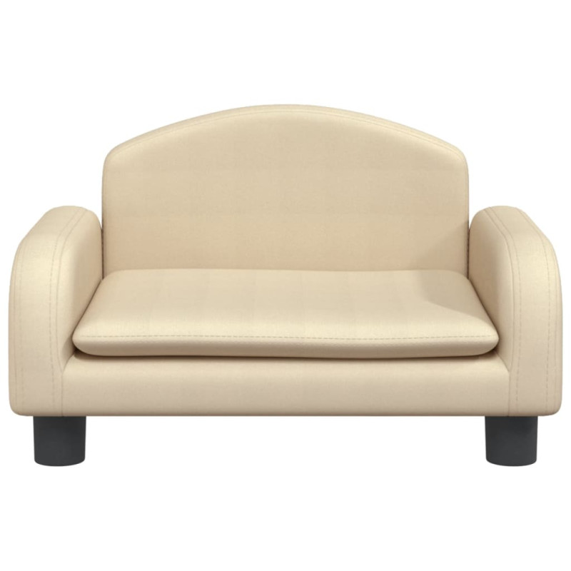 Sofa dla dzieci, kremowa, 50x40x30 cm, obita tkaniną
