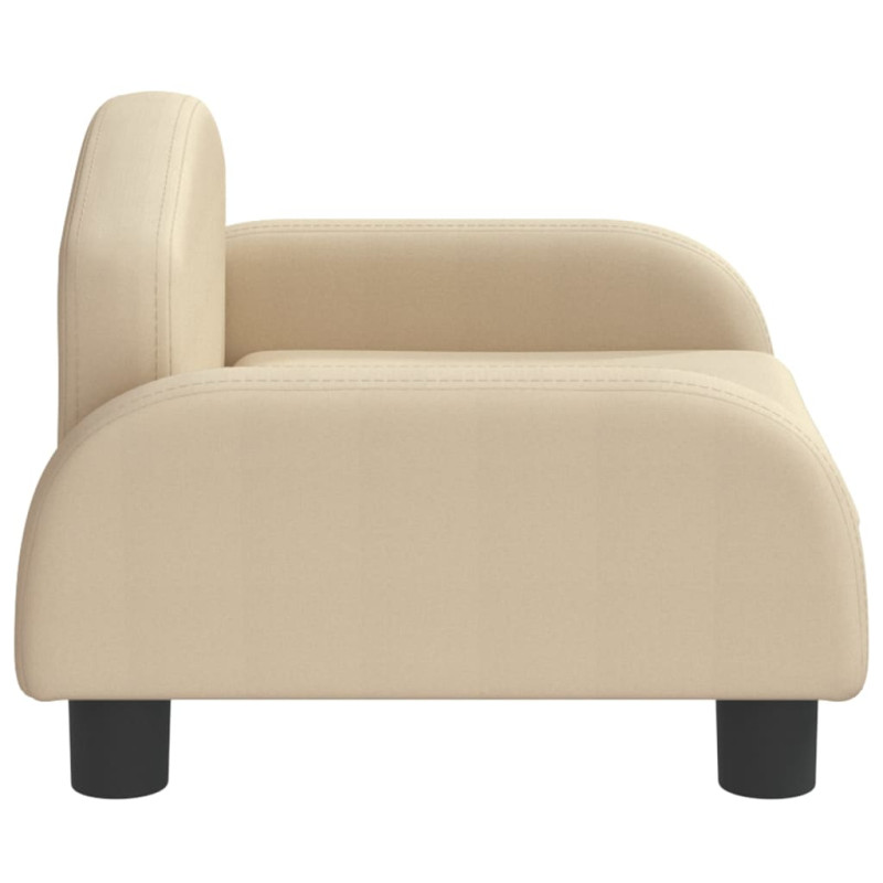 Sofa dla dzieci, kremowa, 50x40x30 cm, obita tkaniną