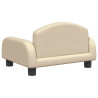 Sofa dla dzieci, kremowa, 50x40x30 cm, obita tkaniną