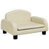 Sofa dla dzieci, kremowa, 50x40x30 cm, sztuczna skóra