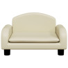 Sofa dla dzieci, kremowa, 50x40x30 cm, sztuczna skóra