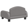 Sofa dla dzieci, szara, 50x40x30 cm, sztuczna skóra