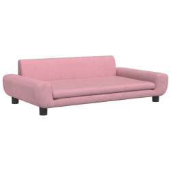 Sofa dla dzieci, różowa, 100x54x33 cm, aksamit