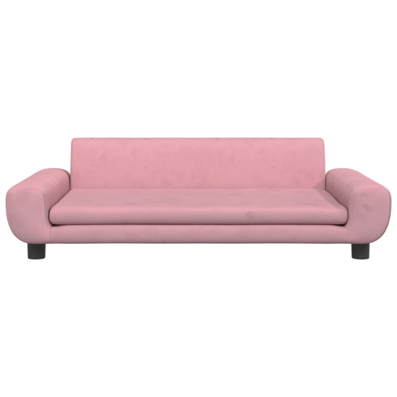 Sofa dla dzieci, różowa, 100x54x33 cm, aksamit