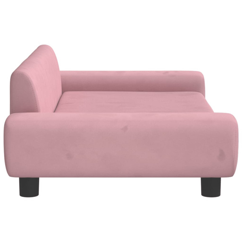 Sofa dla dzieci, różowa, 100x54x33 cm, aksamit
