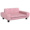 Sofa dla dzieci, różowa, 70x45x33 cm, aksamit